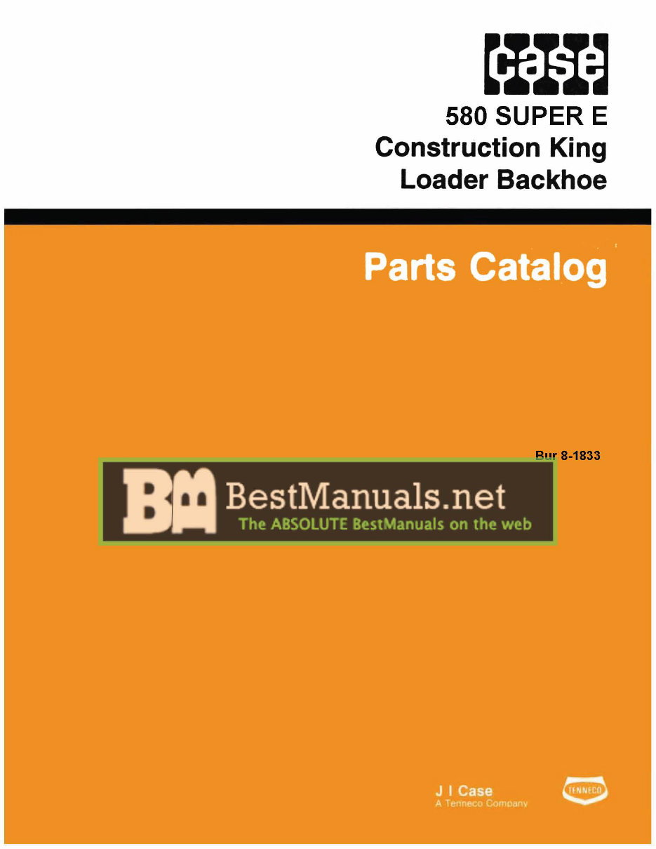 Case 580E Super E 580SE TLB Service Manual & Parts Catalog -2- Manuals - preview img 1