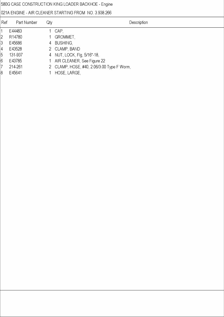 Case 580G Backhoe Loader Parts Catalog preview img 7