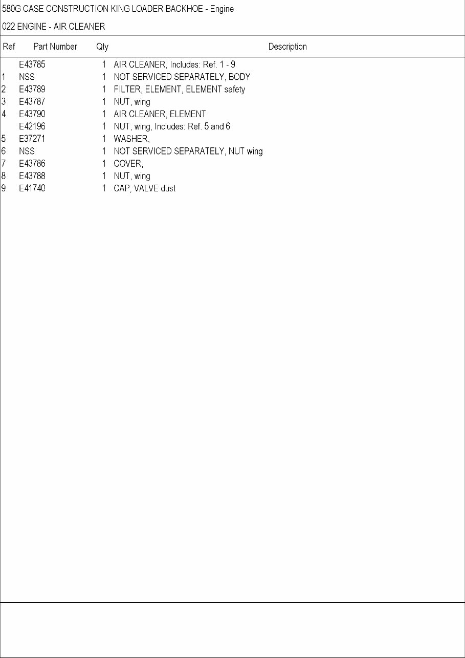 Case 580G Backhoe Loader Parts Catalog preview img 9