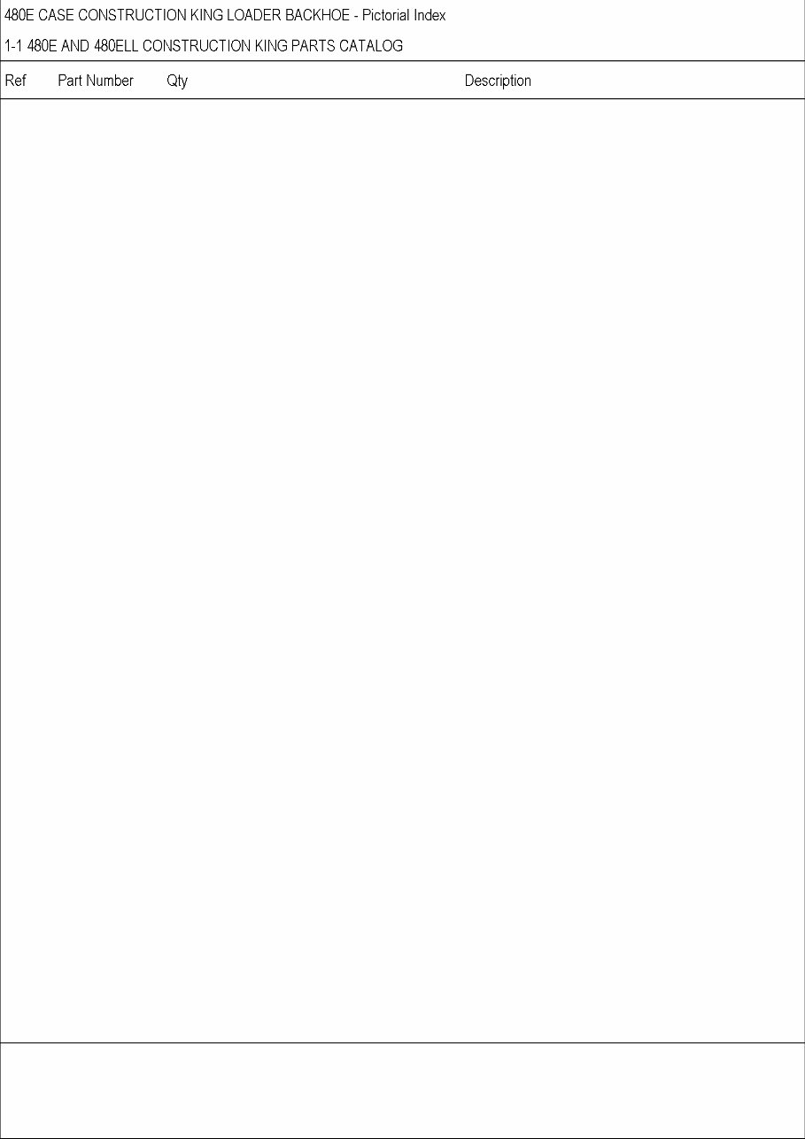 CASE 480E LL CONSTRUCTION KING BACKHOE Parts Catalog Manual preview img 2