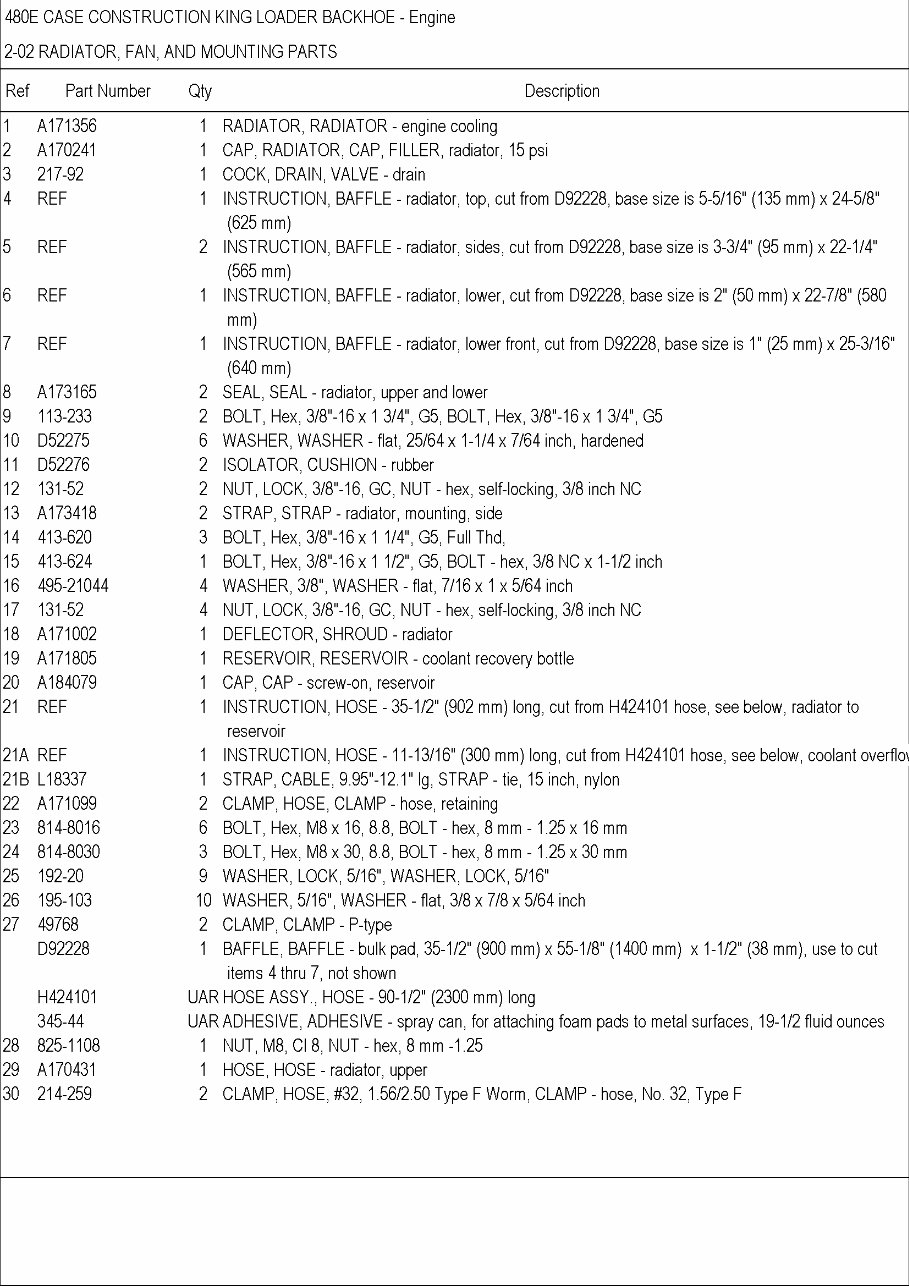 CASE 480E LL CONSTRUCTION KING BACKHOE Parts Catalog Manual preview img 7