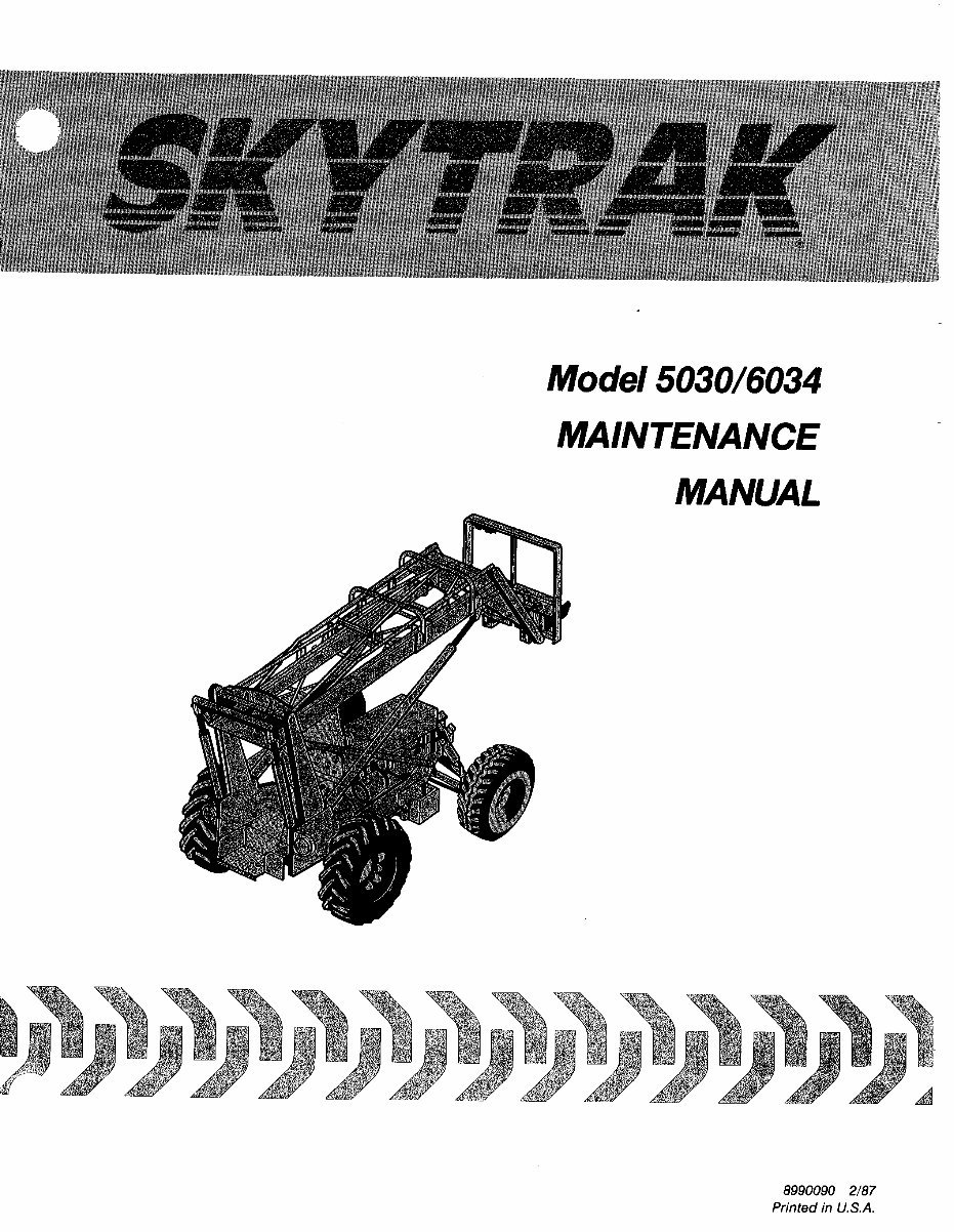 JLG SkyTrak Telehandlers 5030,6034 ANSI* Factory Service / Repair/ Workshop Manual ! (P/N : 8990090) preview img 1