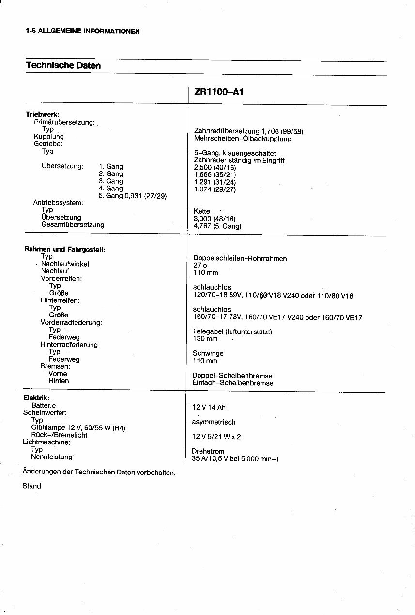 KAWASAKI ZEPHYR 1100 A WERKSTATTHandBUCH preview img 10