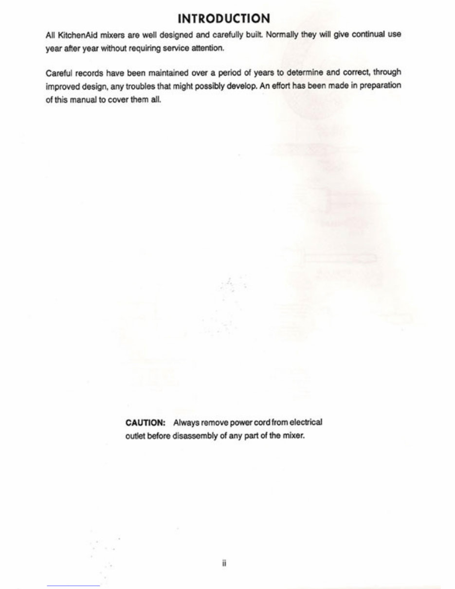 KitchenAid KSMC50 K5SS K45SS KSM90 Service Manual preview img 3