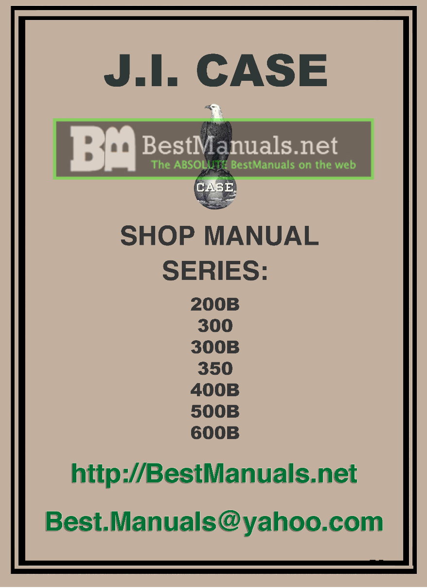 JI Case 400B 410B 411B Tractors Workshop Service Shop Repair Manual ...