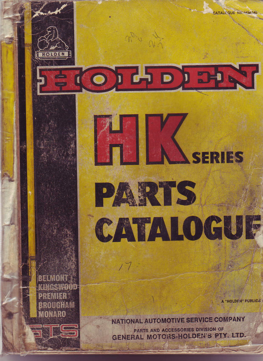1971 Holden HK Monaro GTS Brougham Parts Catalog preview img 1