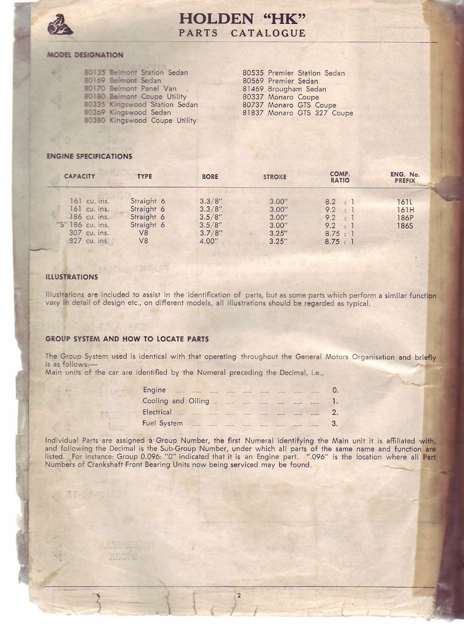 1971 Holden HK Monaro GTS Brougham Parts Catalog preview img 3
