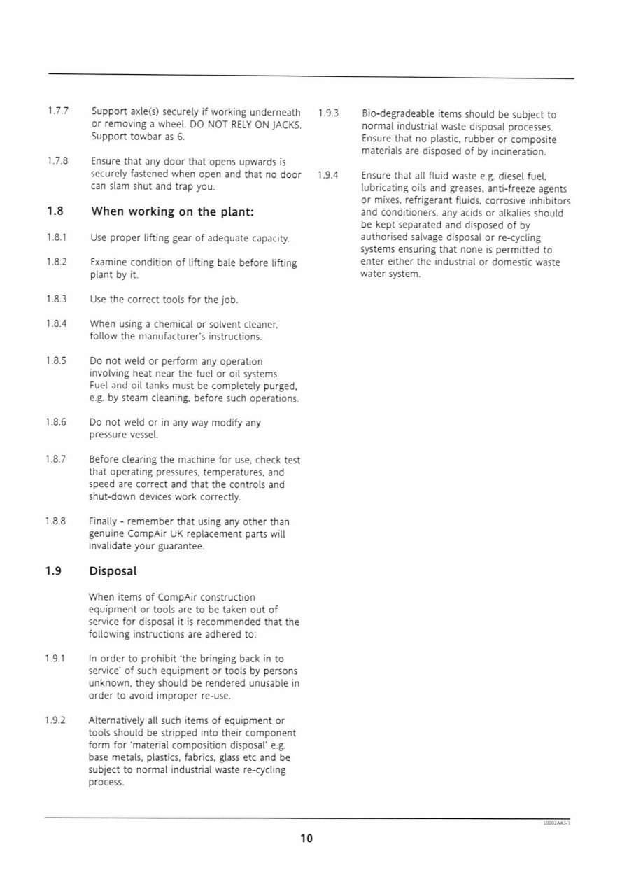 Compair C20 Operation and Service Manual preview img 8