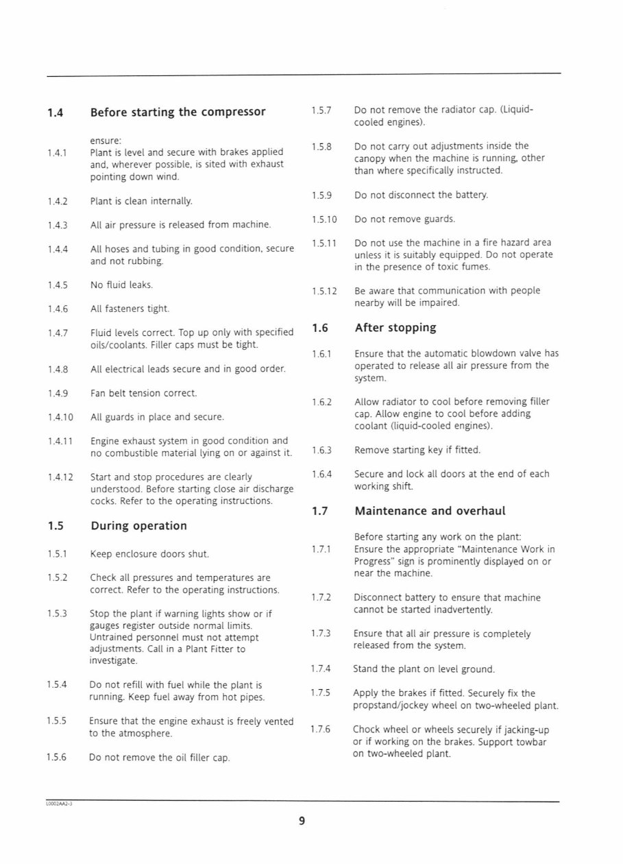 Compair C20 Operation and Service Manual preview img 9