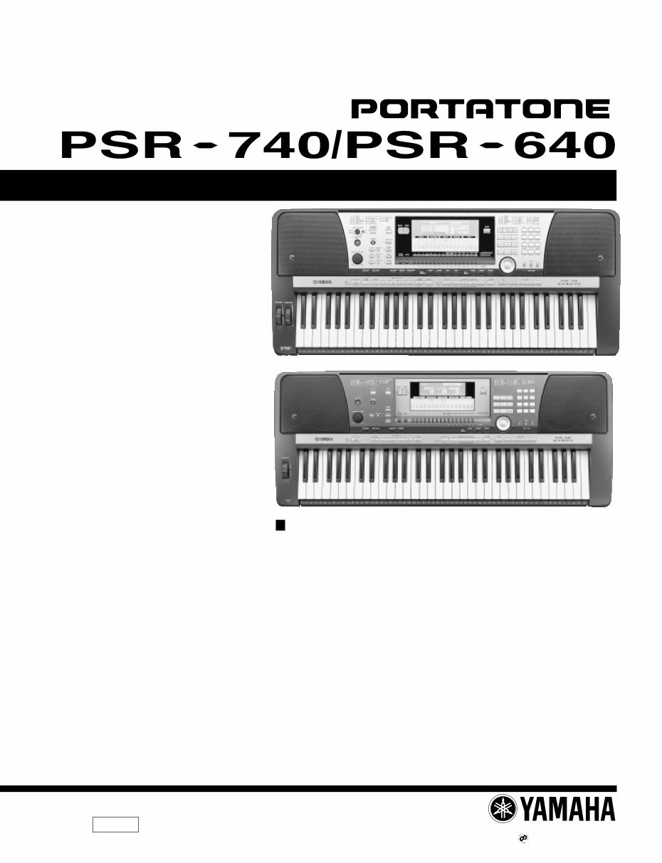 Yamaha Portatone PSR-640 + 740 Service Manual & Repair Guide preview img 1