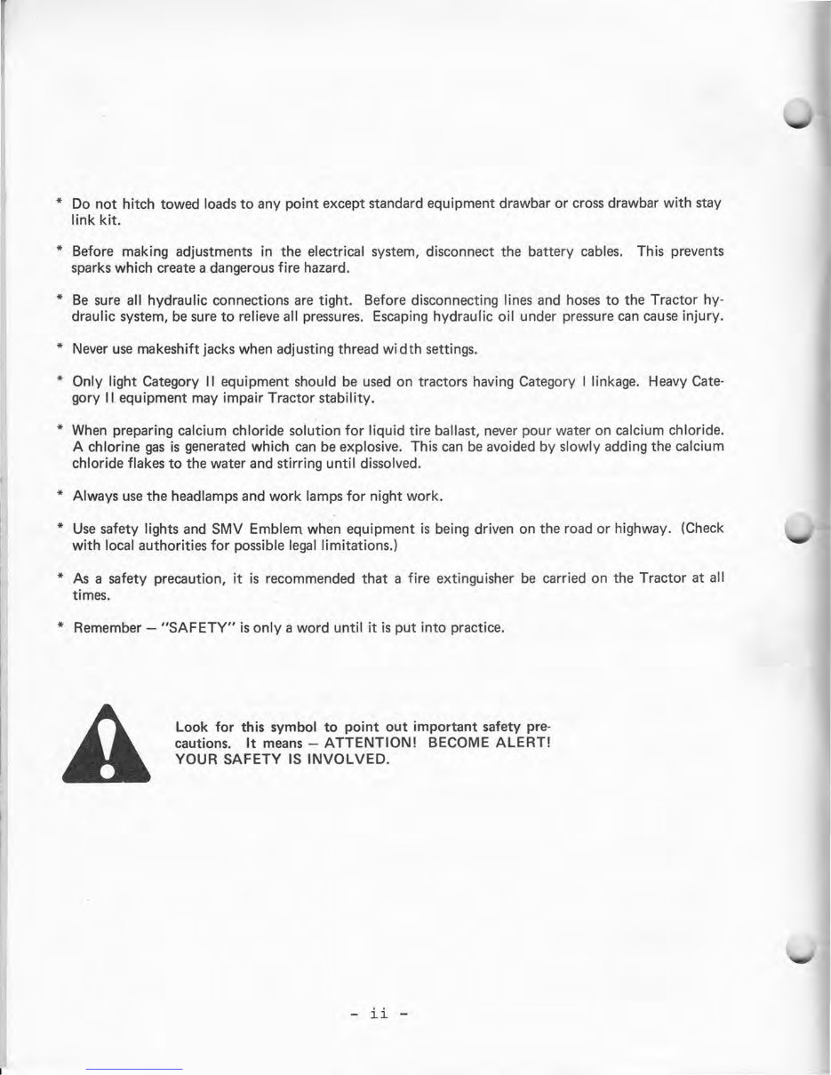 Massey Ferguson MF135 Tractor Operator's Manual preview img 4