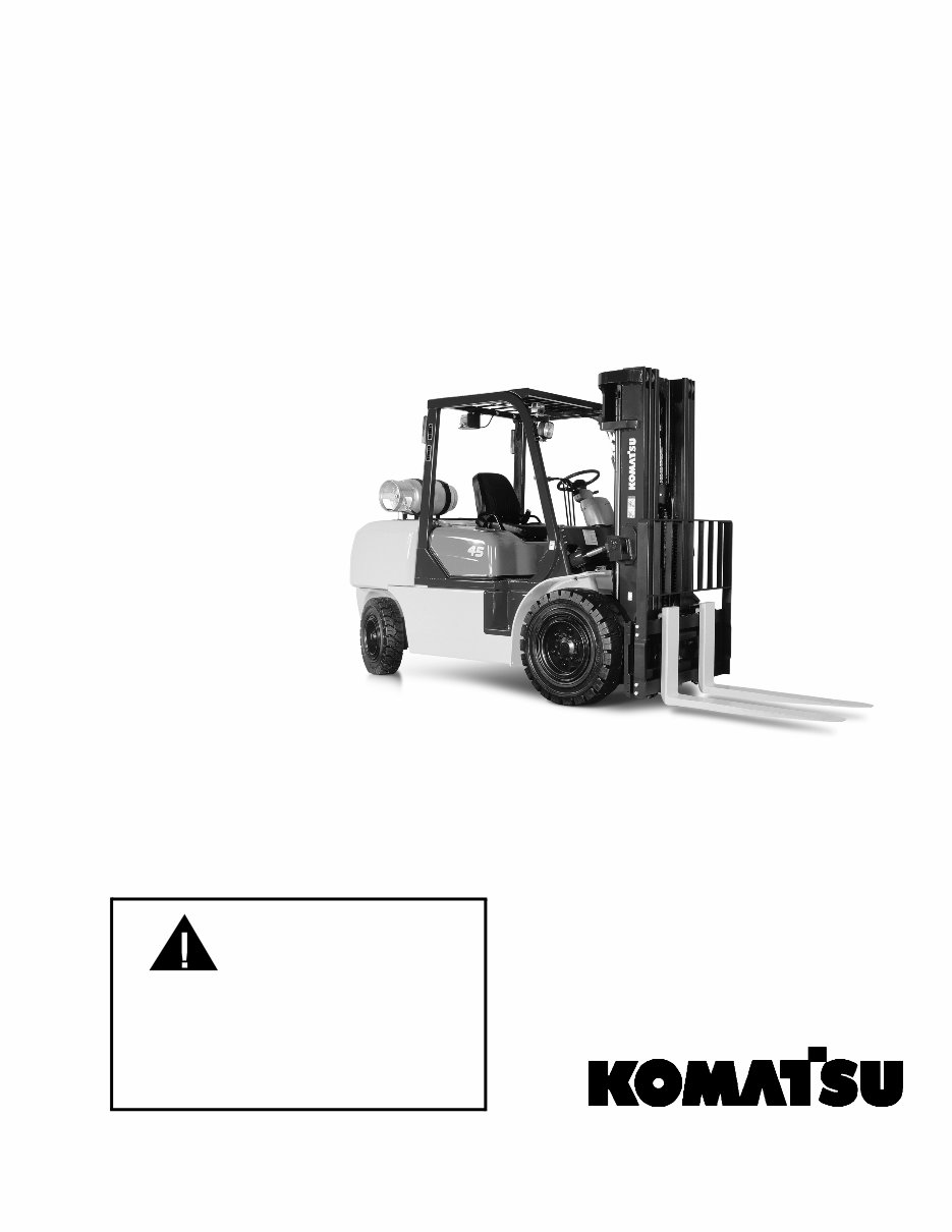 Komatsu CX Series Forklift Trucks Parts Catalog preview img 1