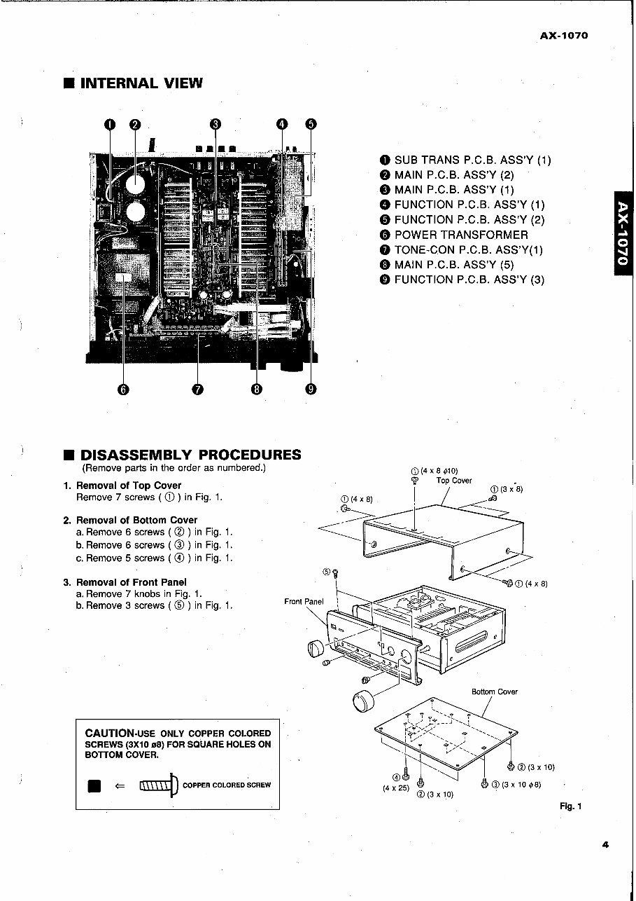 YAMAHA AX-1070 Service Manual preview img 5