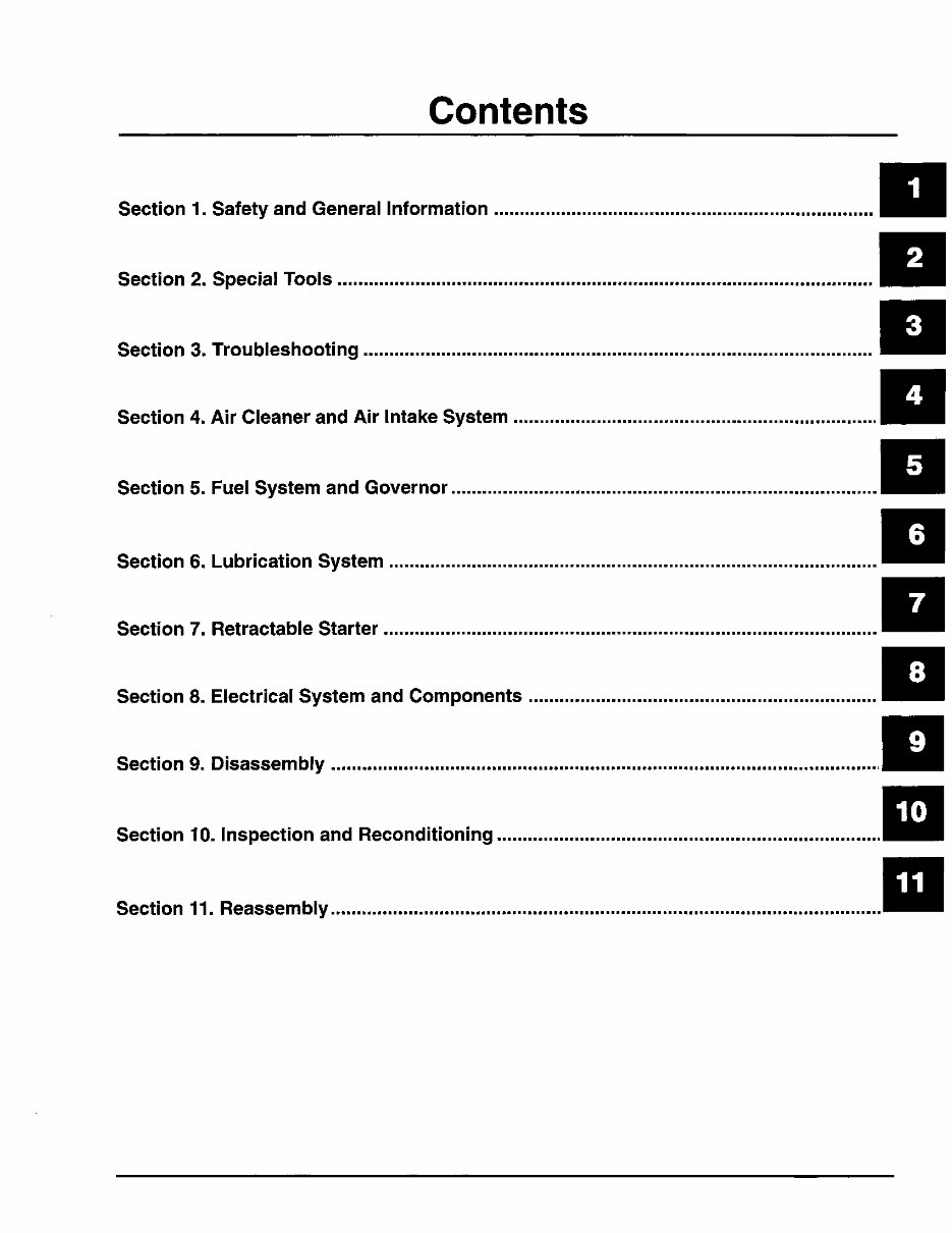 1991-1997 Kohler CH18/CH20/CH22/CH25 Horizontal Crankshaft Engines OEM Service & Repair Manual preview img 2