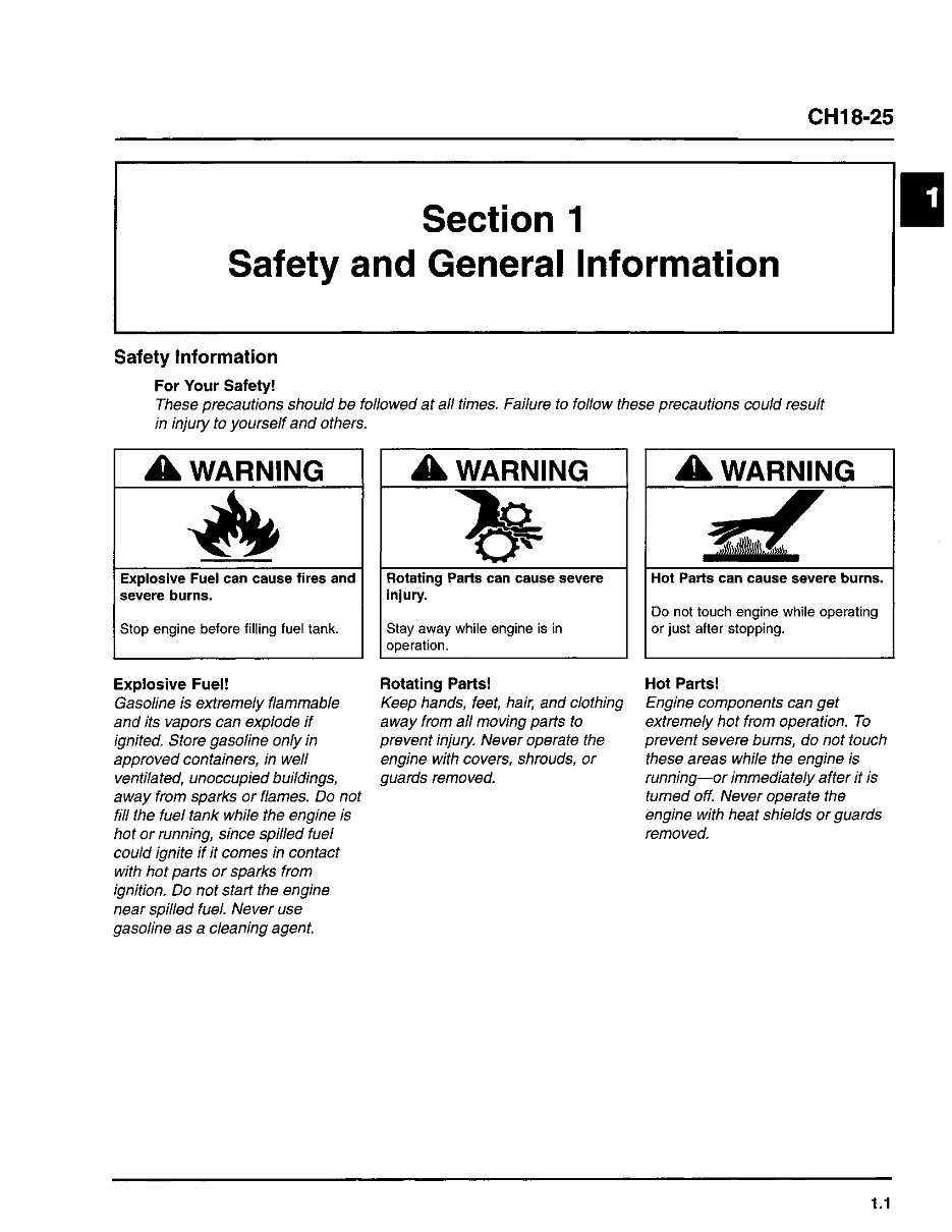 1991-1997 Kohler CH18/CH20/CH22/CH25 Horizontal Crankshaft Engines OEM Service & Repair Manual preview img 3