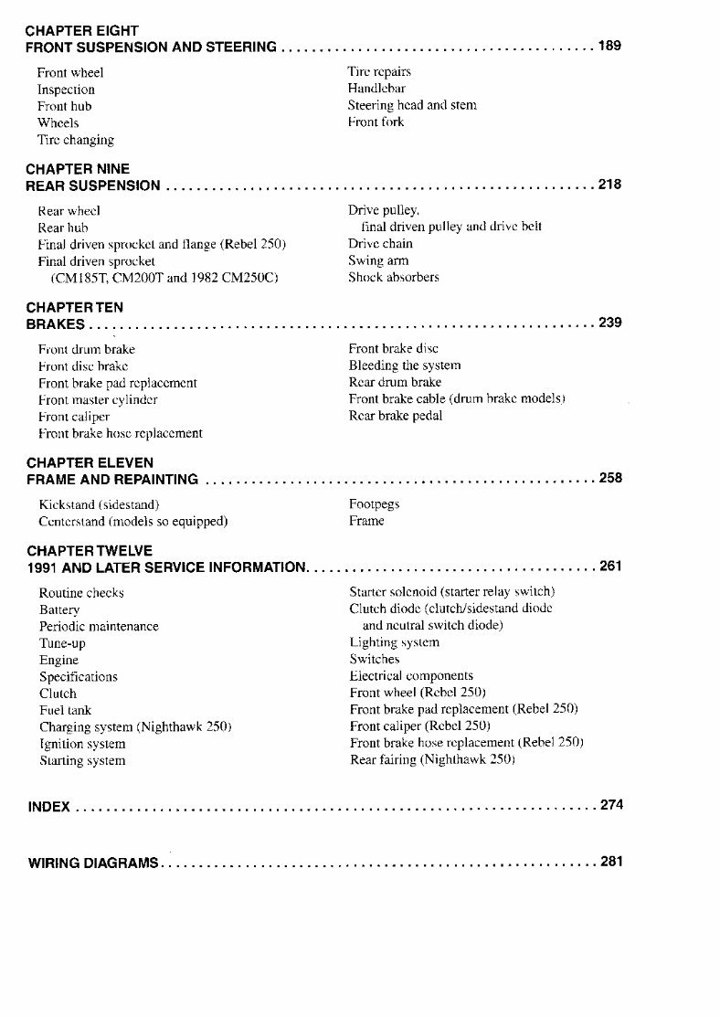 1985-1987 Honda Rebel 250 Service & Repair Manual preview img 4