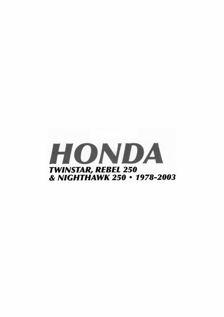 1985-1987 Honda Rebel 250 Service & Repair Manual preview img 8