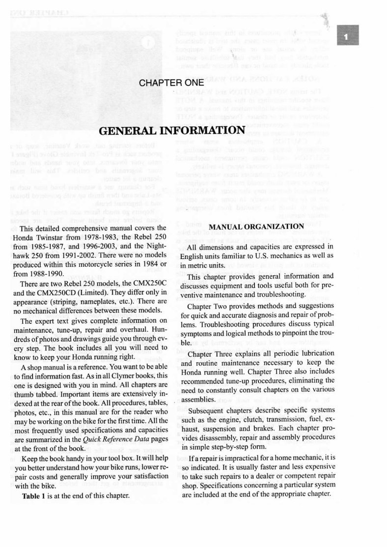 1985-1987 Honda Rebel 250 Service & Repair Manual preview img 9