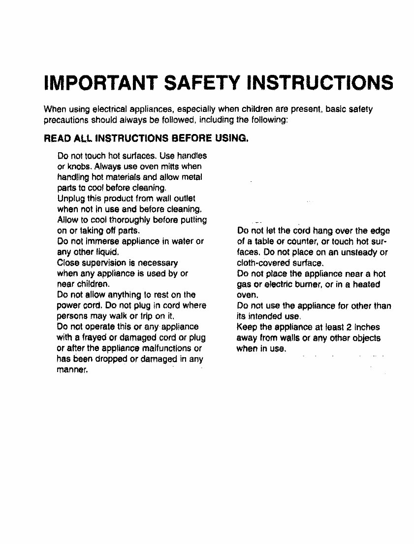 Kenmore Breadmaker Parts Model KTR2300 Instruction Manual Recipes preview img 2