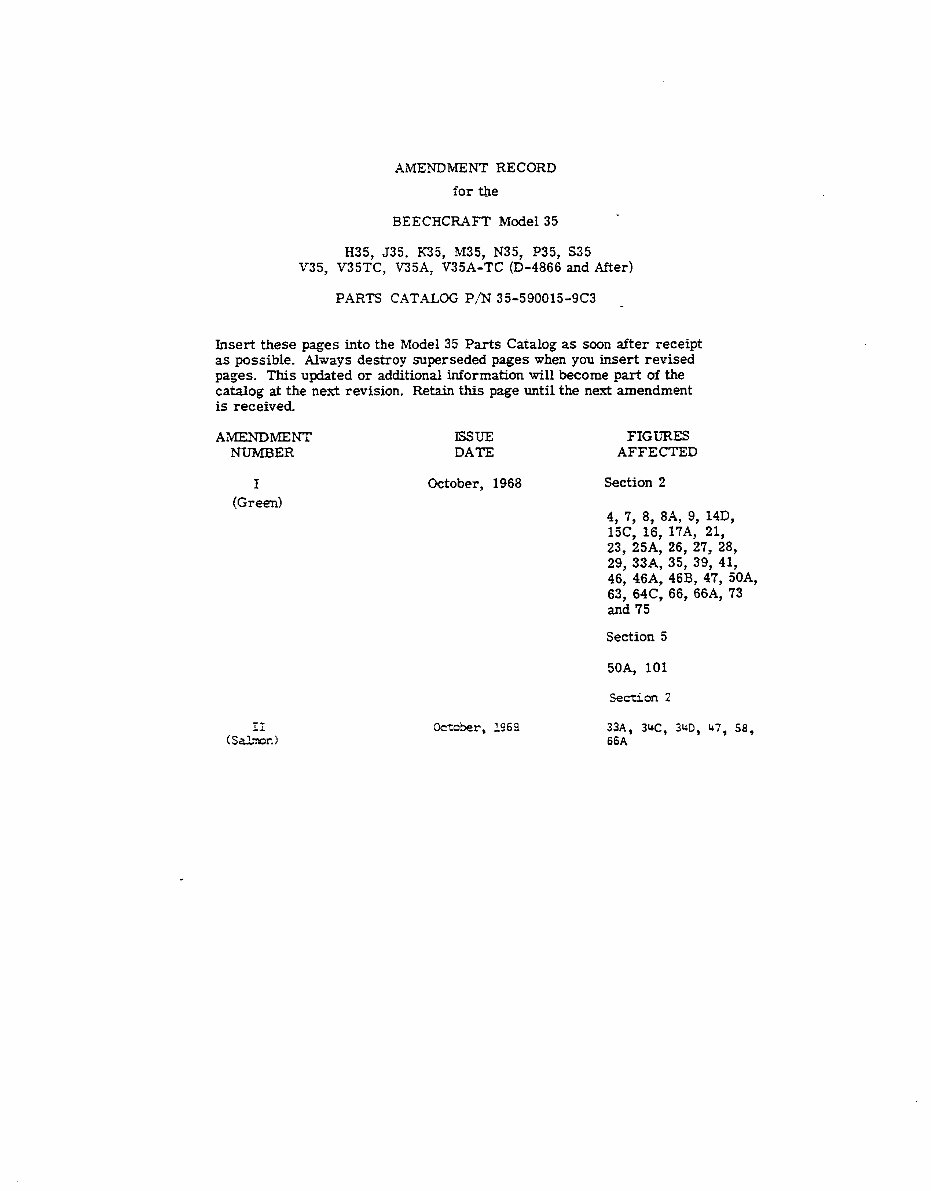 Beechcraft Bonanza 35 Series Aircrafts (H35/J35/K35/M35/N35/P35/S35/V35/V35TC/V35A/V35A-TC) Parts Catalog preview img 4