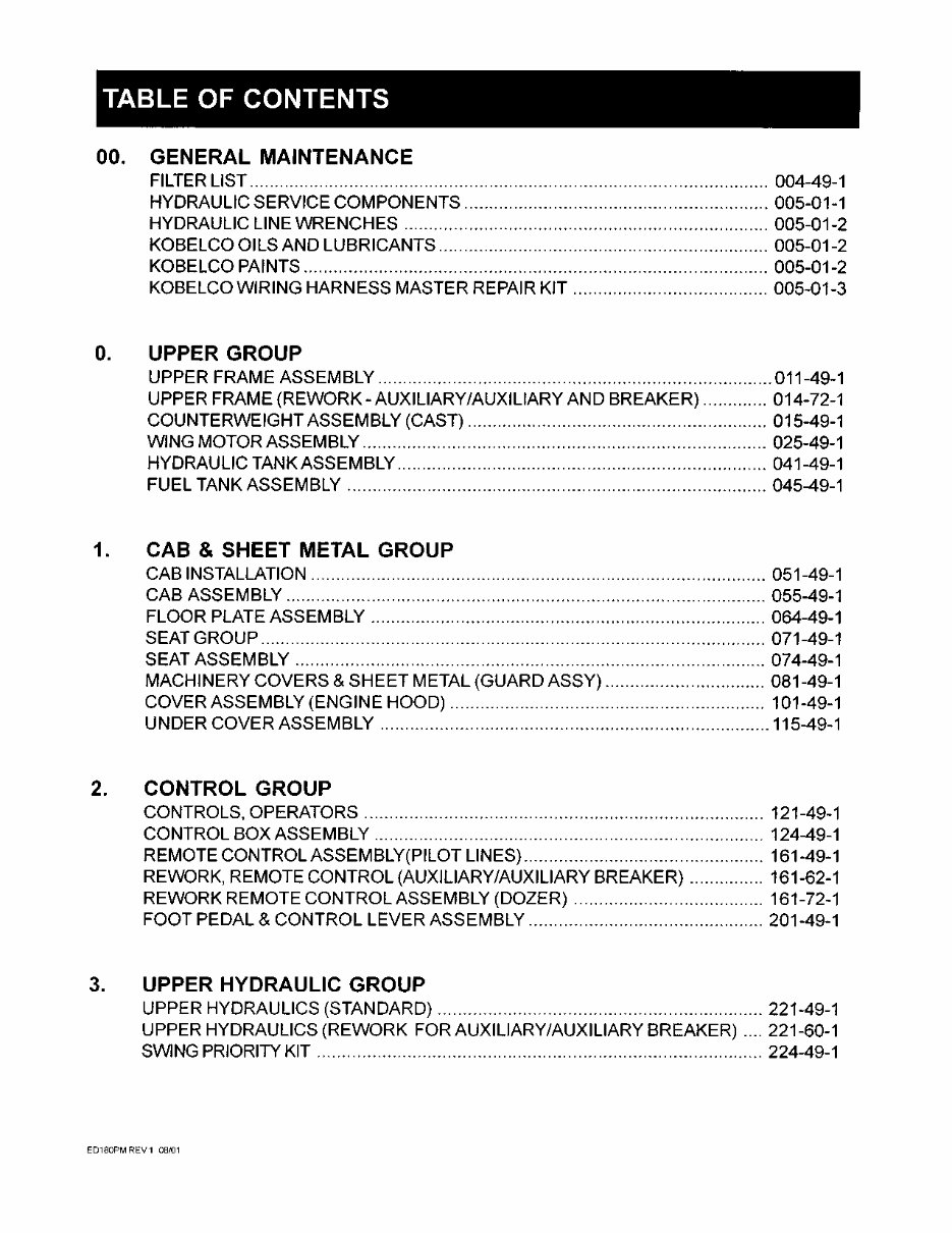 Kobelco ED180 Blade Runner Dynamic Acera Hydraulic Dozer Exavator Illustrated Parts List Manual - After Serial Number YLU0001; W preview img 10