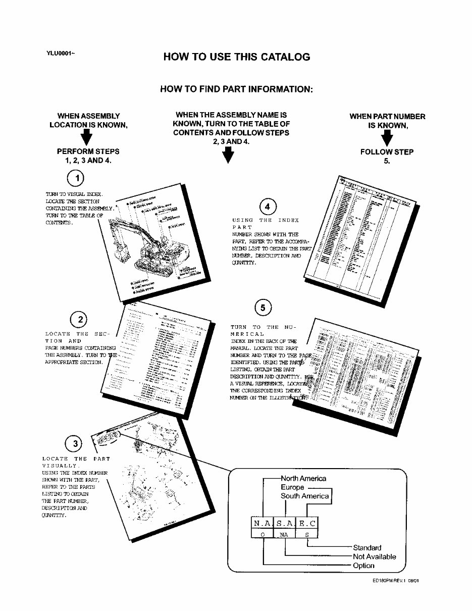 Kobelco ED180 Blade Runner Dynamic Acera Hydraulic Dozer Exavator Illustrated Parts List Manual - After Serial Number YLU0001; W preview img 5