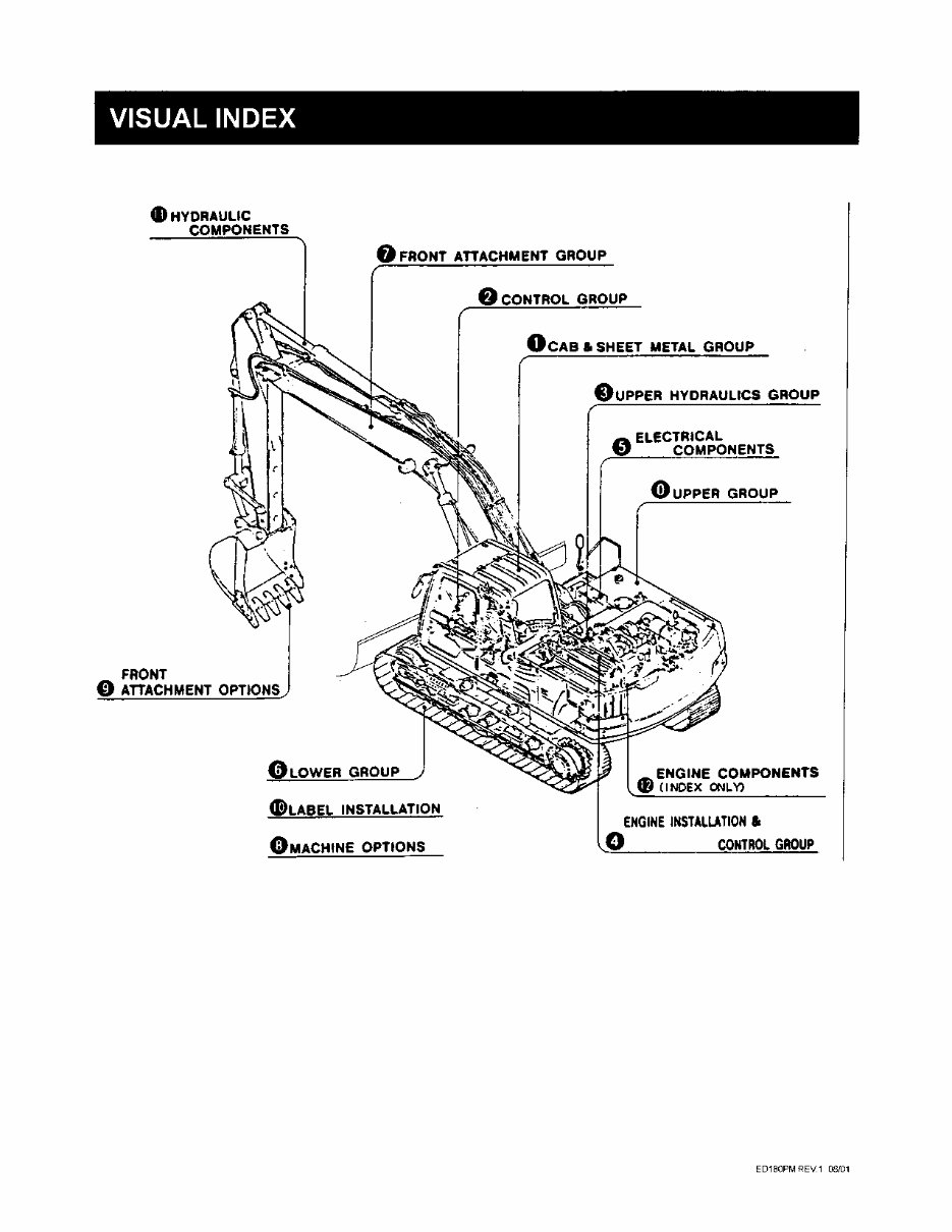 Kobelco ED180 Blade Runner Dynamic Acera Hydraulic Dozer Exavator Illustrated Parts List Manual - After Serial Number YLU0001; W preview img 9
