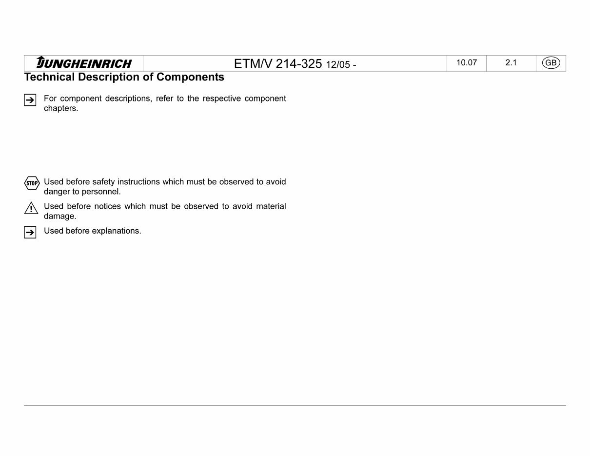 Jungheinrich Electric Reach Truck ETM214-216, ETM320-325, ETV214-216, ETV320-325 Workshop Service Manual preview img 3