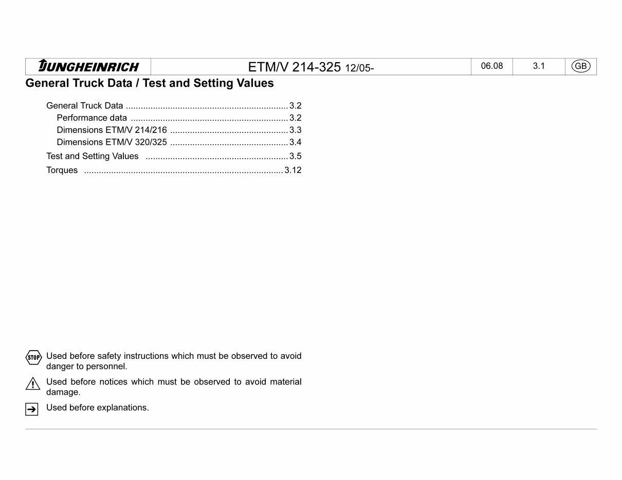 Jungheinrich Electric Reach Truck ETM214-216, ETM320-325, ETV214-216, ETV320-325 Workshop Service Manual preview img 4