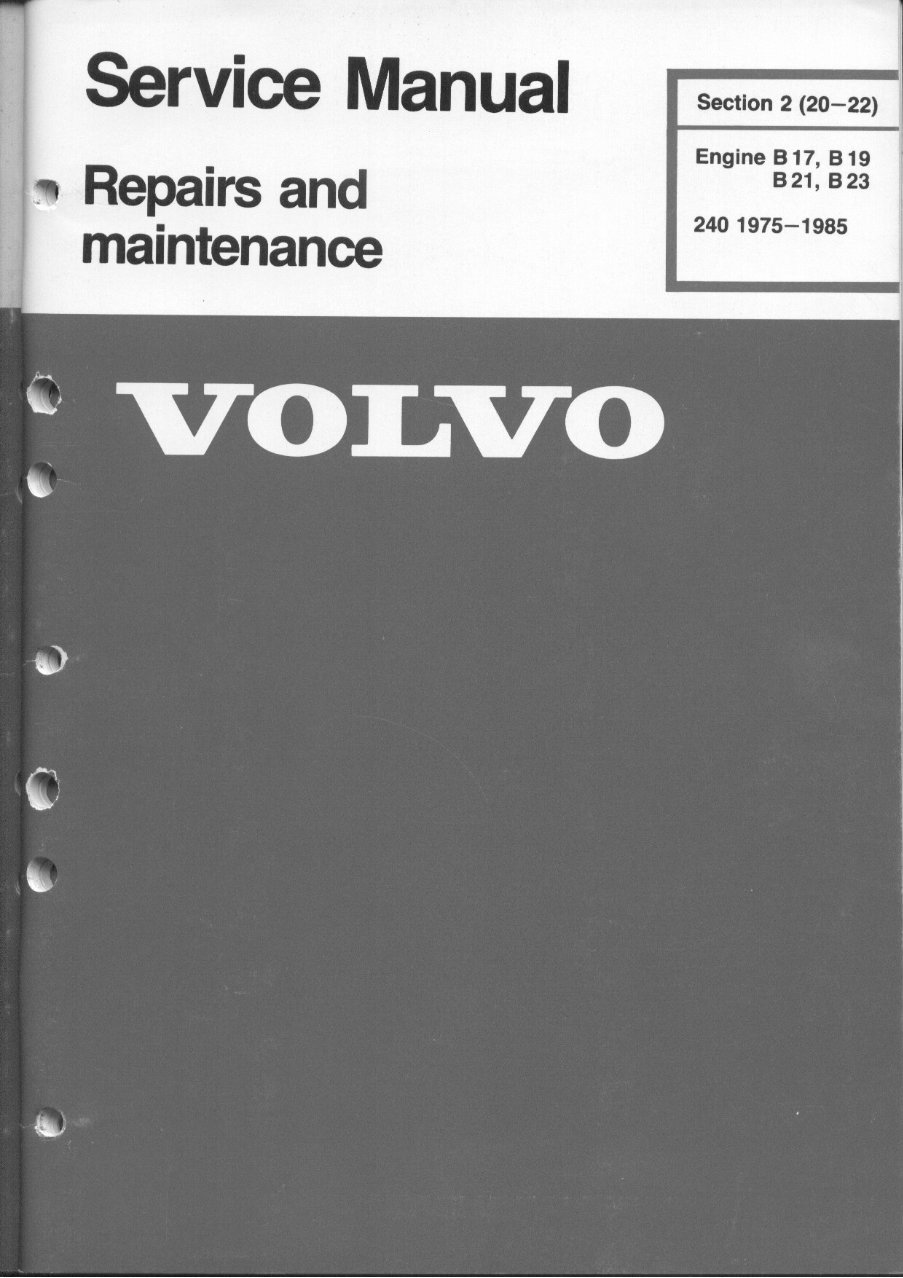 Volvo Engine B23 Repair Service Manual preview img 1