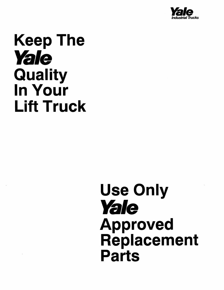 Yale GP 030 BF Gas Forklift Factory Service & Work Shop Manual preview img 10