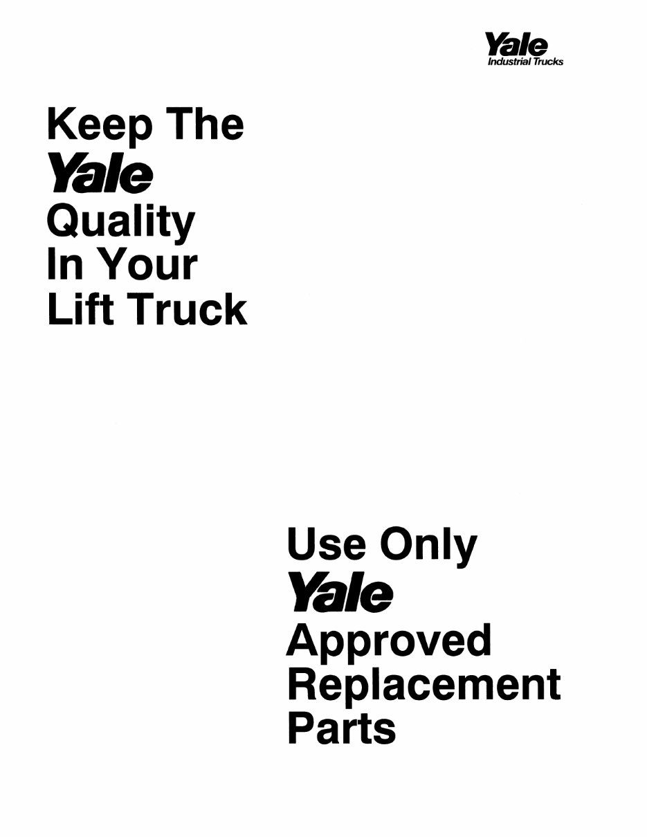 Yale GLC 040 AF Gas Forklift Factory Service & Work Shop Manual preview img 10