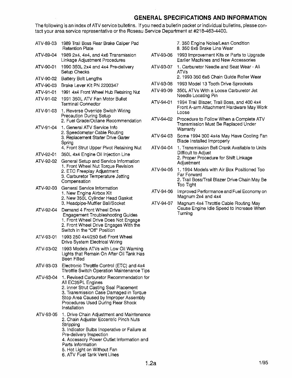 1994-1995 Polaris 300 4x4 Service & Repair Manual preview img 8