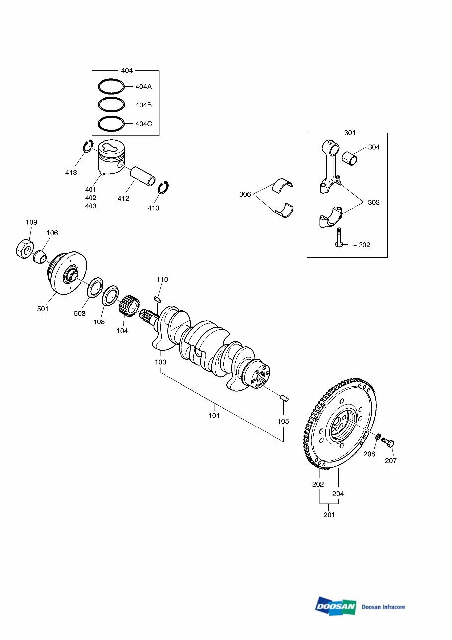 DAEWOO DOOSAN SOLAR 130LC-V (DIEU EXP) Crawler Excavator Service Parts Catalogue Manual preview img 8