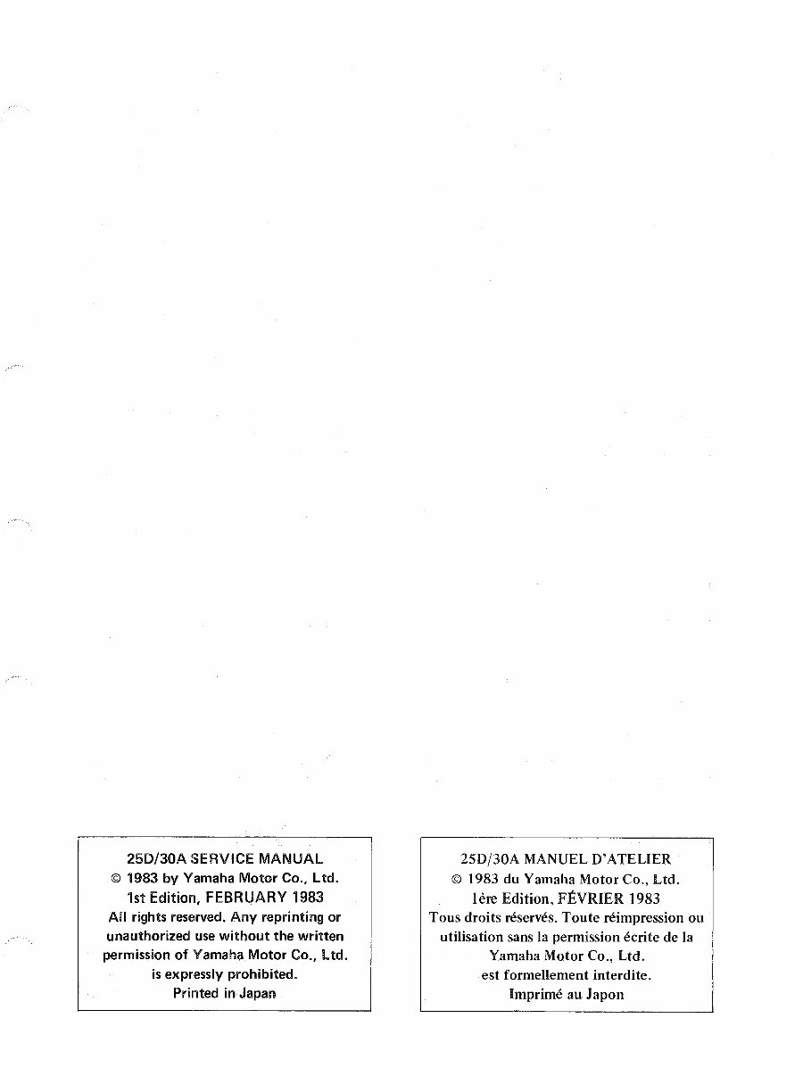 1983-2006 Yamaha 25hp 30hp 2-Stroke Outboard Motor Service & Repair Manual preview img 2