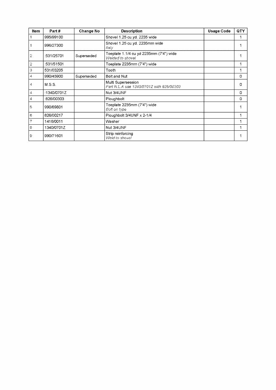 JCB 3CX-4 Backhoe Loader (SN 00306001-00336999) Parts Catalog preview img 7