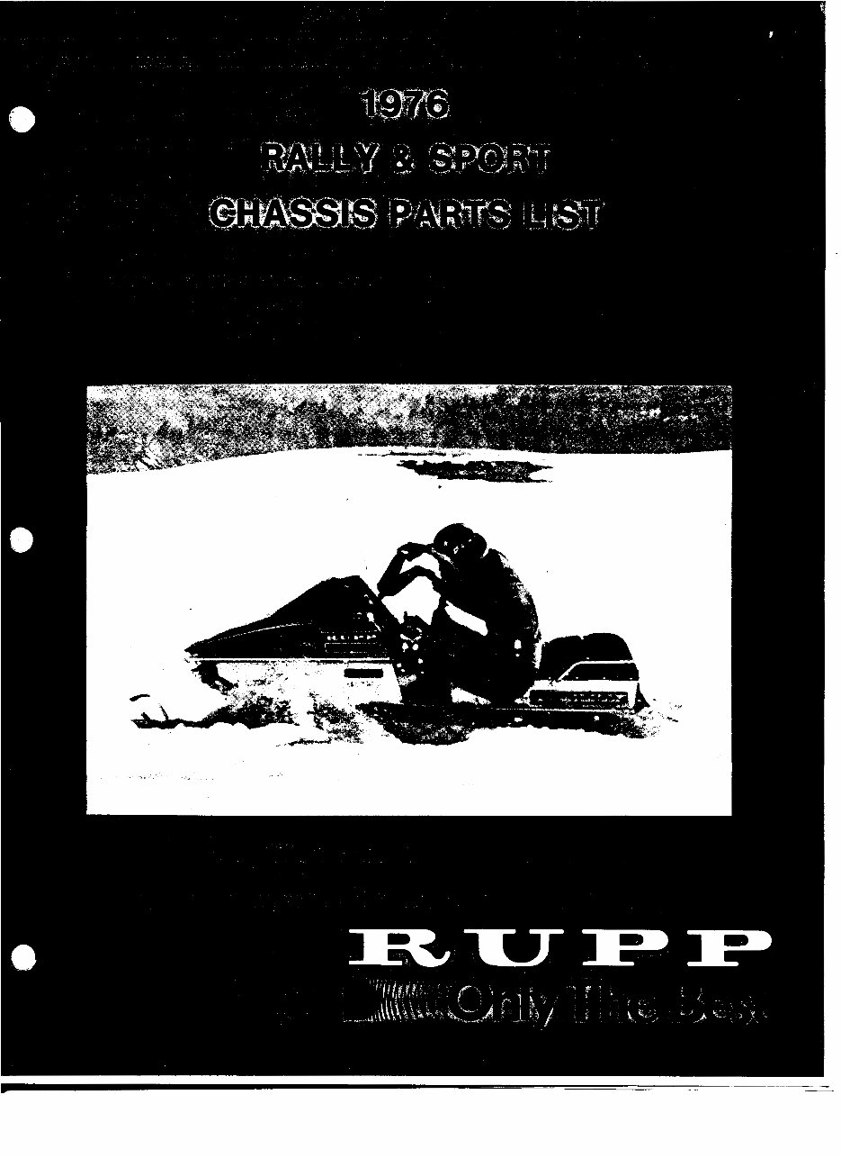 1976 Rupp Snowmobile Rally n Sport chassis parts manual preview img 1