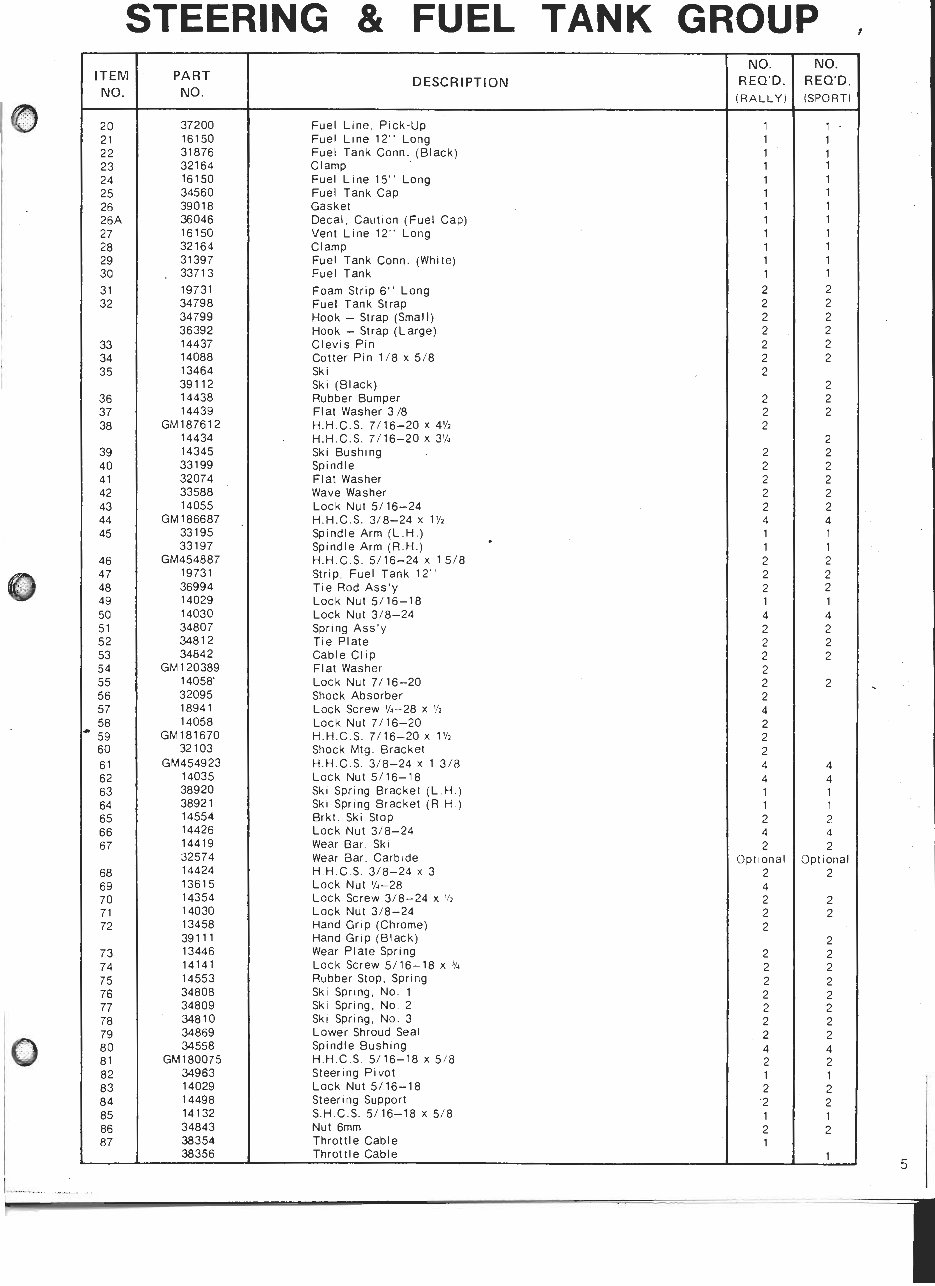 1976 Rupp Snowmobile Rally n Sport chassis parts manual preview img 4