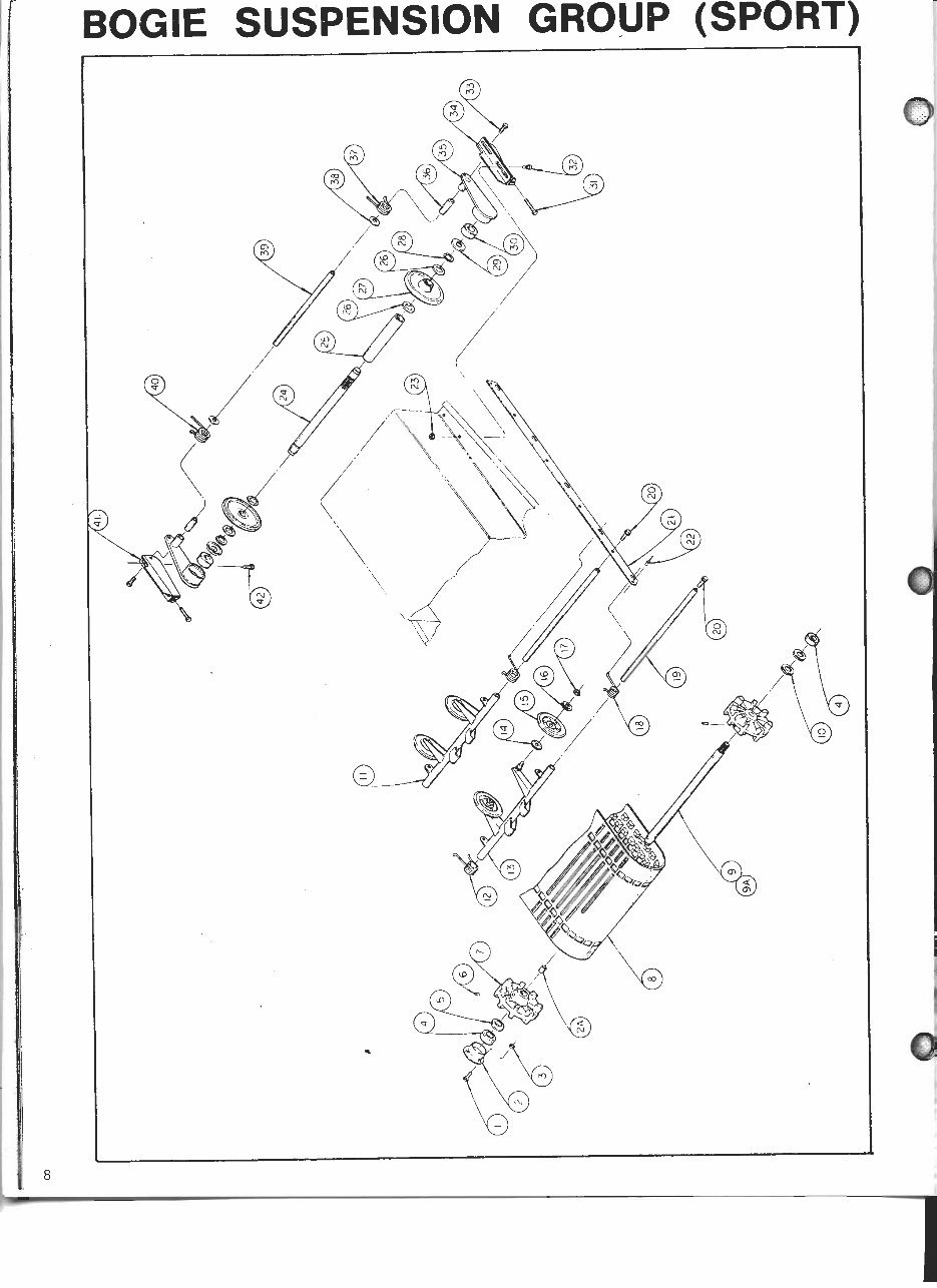 1976 Rupp Snowmobile Rally n Sport chassis parts manual preview img 8
