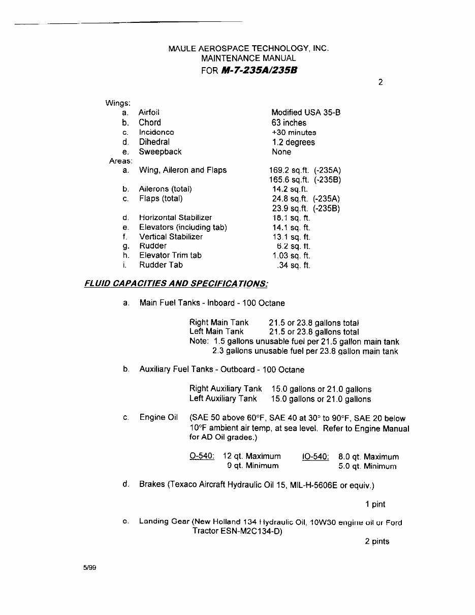 Maule M7 235 A/B aircraft maintenance manual preview img 6