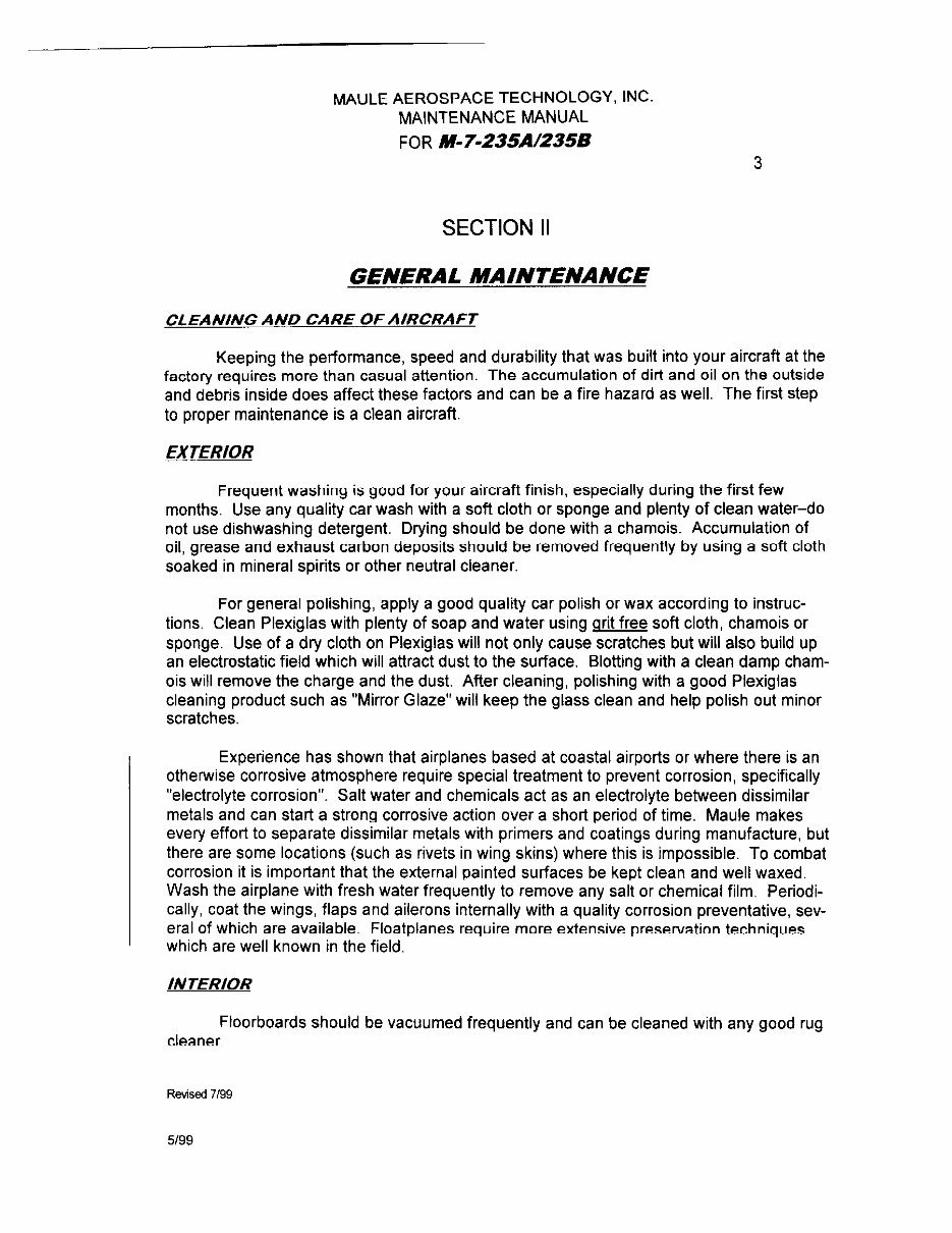 Maule M7 235 A/B aircraft maintenance manual preview img 7