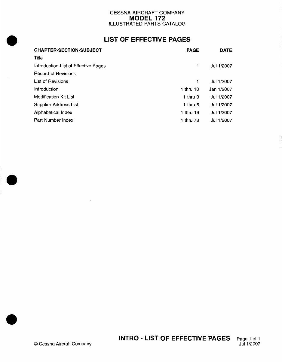 1963-1974 Cessna 172 Illustrated Parts Catalog preview img 2