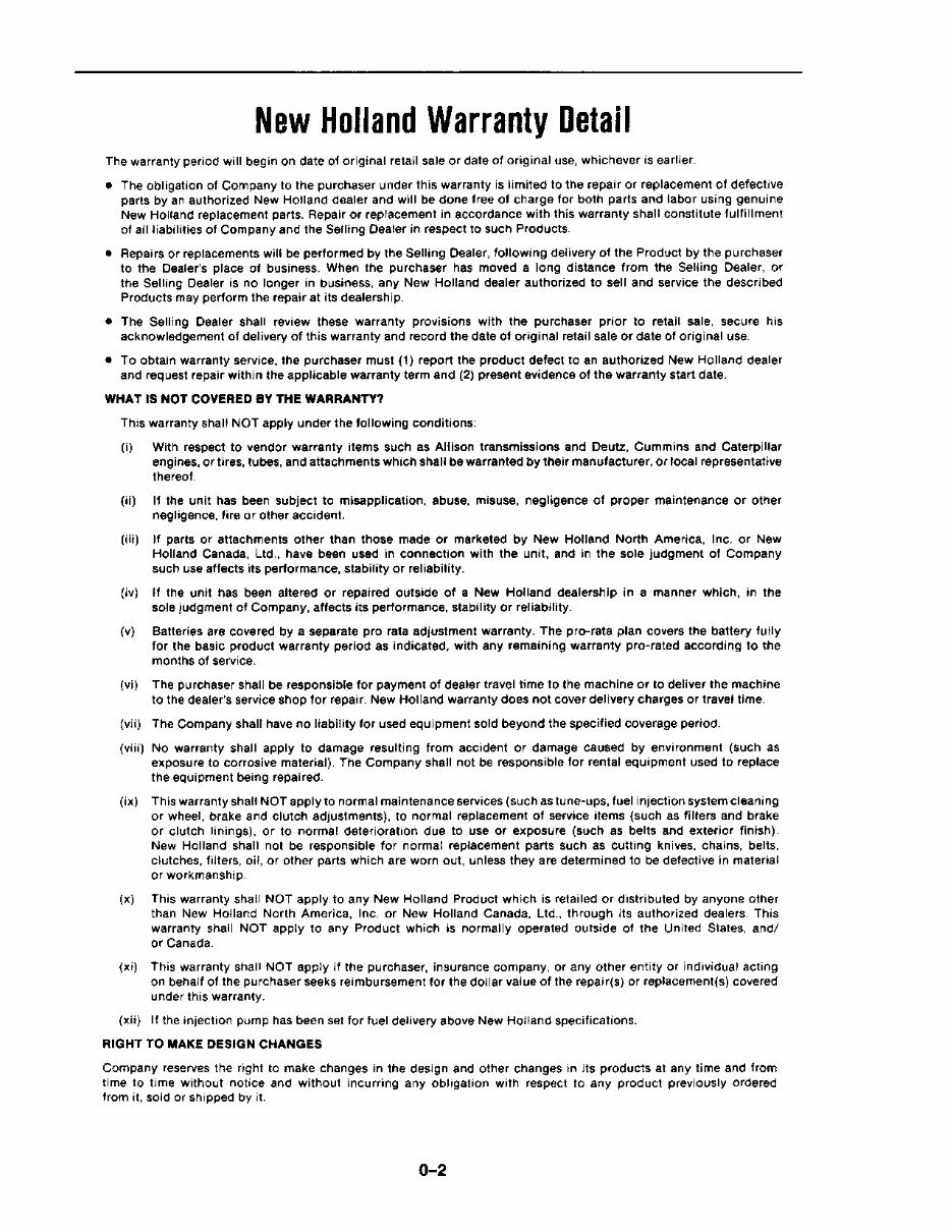 NEW HOLLand TS90 TS100 TS110 SYNCHRO COMMand and ELECTROSHIFT TransmissionS Tractor Operators Manual preview img 4
