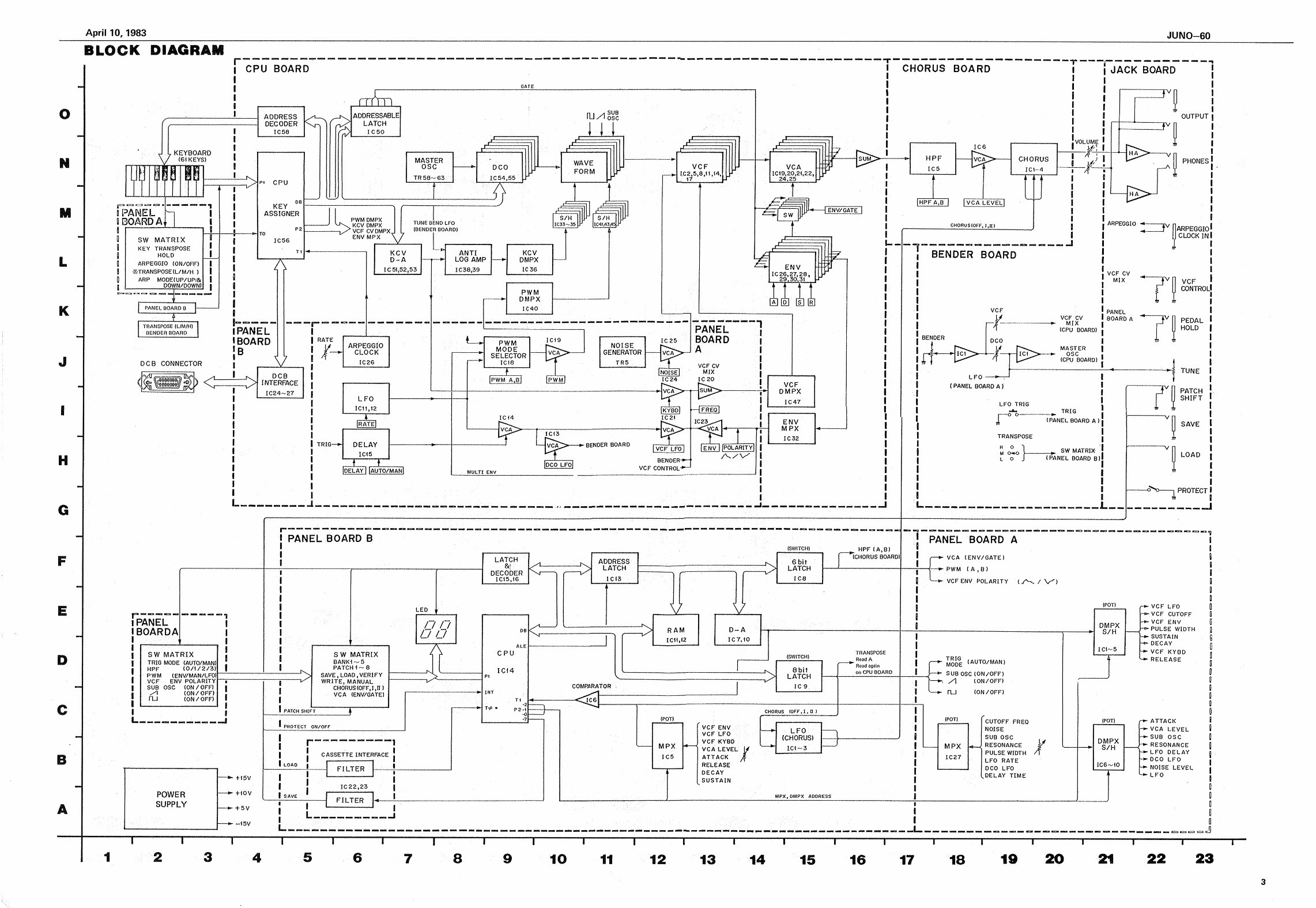 Roland juno60 juno-60 juno 60 complete service manual preview img 3