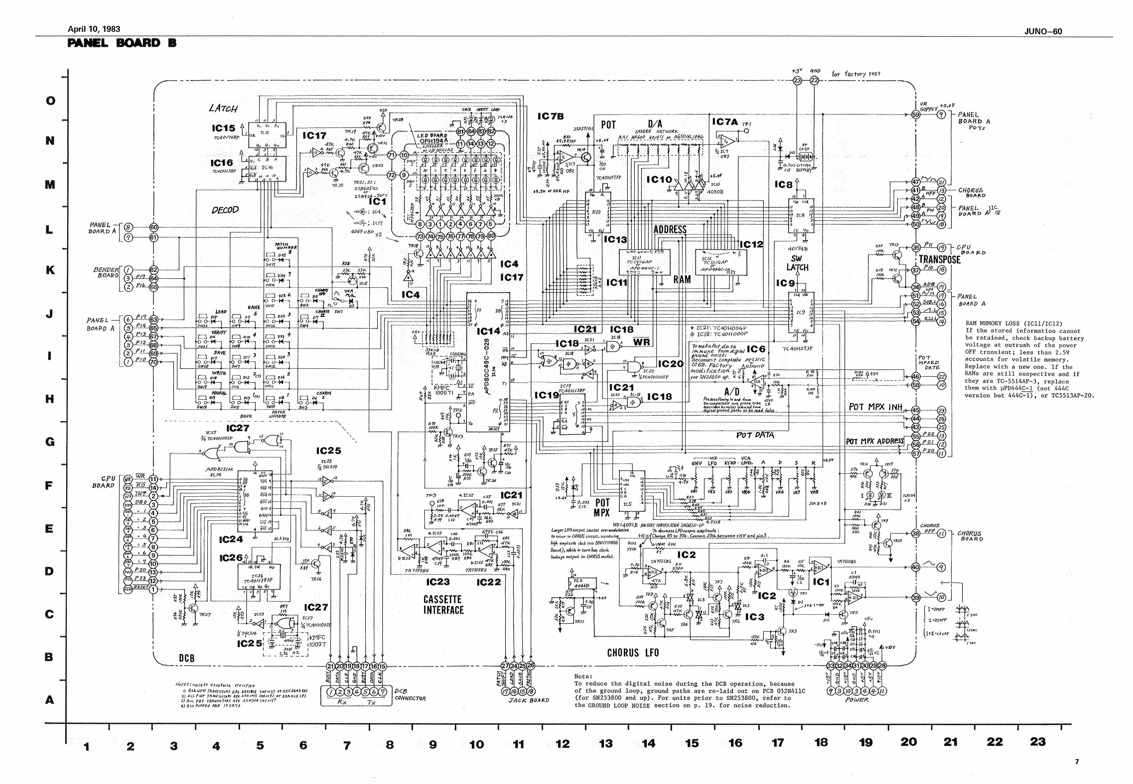 Roland juno60 juno-60 juno 60 complete service manual preview img 7