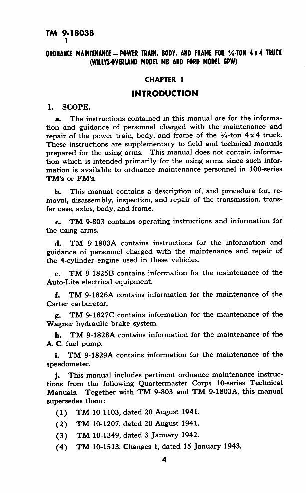 Jeep Willys Maintenance Technical manual preview img 4