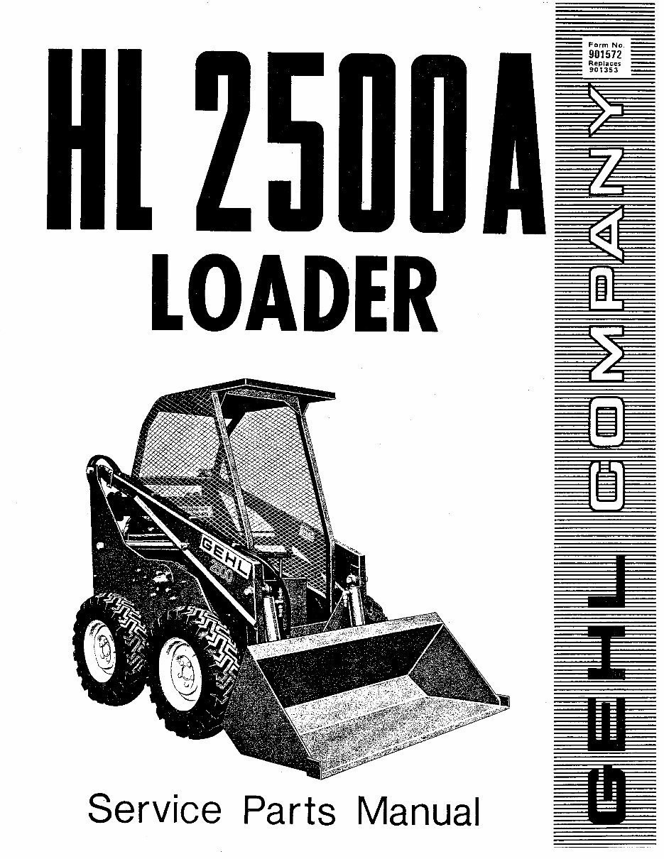GEHL HL2500A Skid Loader Parts Manual preview img 1