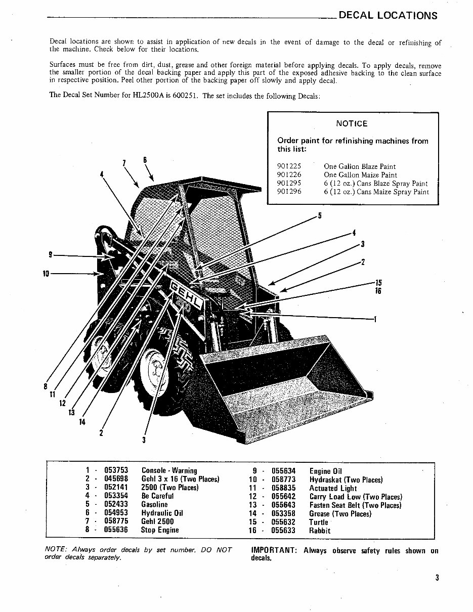 GEHL HL2500A Skid Loader Parts Manual preview img 3