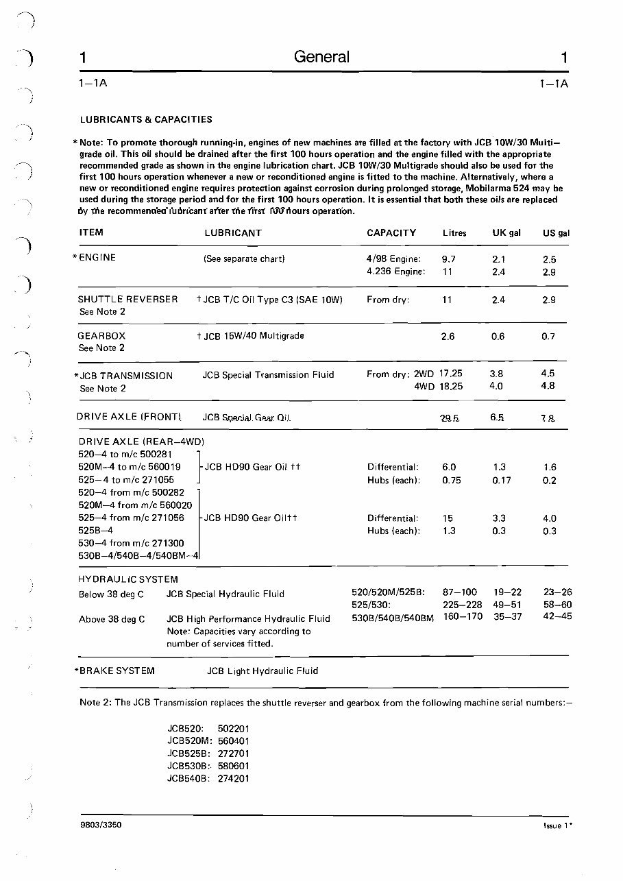 JCB Loadall Range 520 525 530 540 B BM H HI Service & Repair Workshop Manual preview img 7