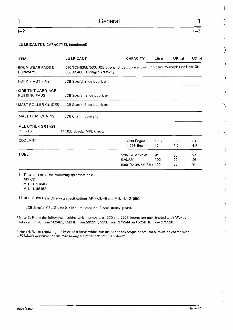 JCB Loadall Range 520 525 530 540 B BM H HI Service & Repair Workshop Manual preview img 8